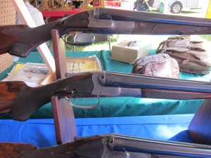 DM Lefever SxS shotguns on the Lefever Collector's table.