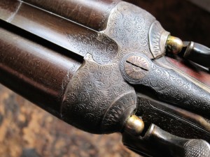 12 gauge W. & C. Scott double barrel shotgun, 1885, incredible condition