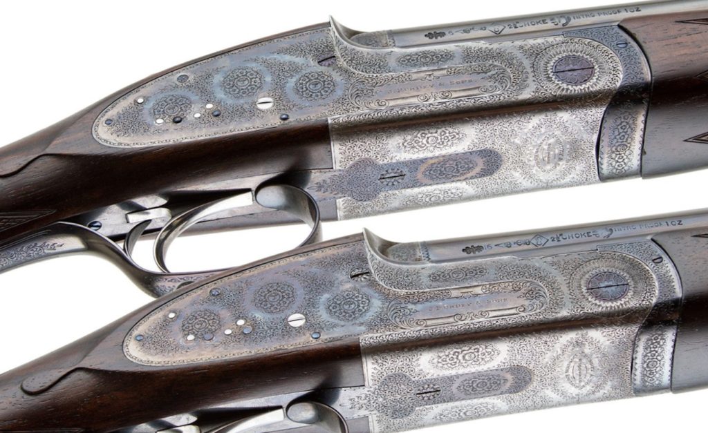 PURDEY BEST QUALITY OVER UNDER PAIR 16 GAUGE KELL ENGRAVED